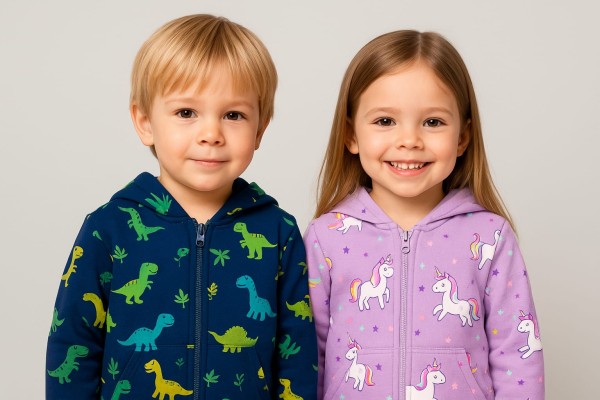 Tute bambini 1-16 anni: Fantasie colorate e colori pastello per ogni stile